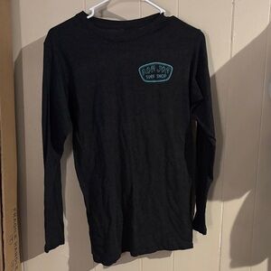 Ron Jon Black Long Sleeve Tee with Blue Logo